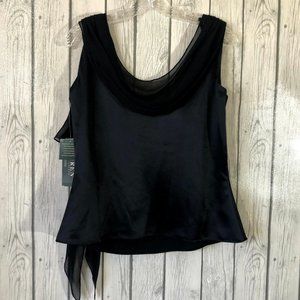 NEW Ladies RALPH LAUREN Black Silk Cami w/Scarf M